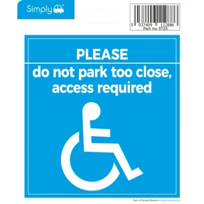 Image of Simply ST25 Please Leave Access Adhesive Sticker for the Disabled Strong Adhesion &amp; Easy to Fit