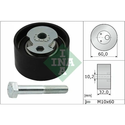 Image of 1135356, 1C1Q6K254AA, X1C1Q6K254AA Tensioner Pulley, timing belt INA 531 0504 10