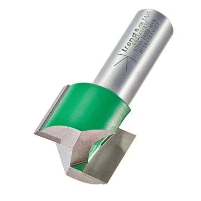 Image of Trend CraftPro Straight Two Flute Router Cutter Bit, 1/2 Inch Shank, 25.4mm Cut Diameter &amp; 19.1mm Length, Tungsten Carbide Tipped, C033X1/2TC