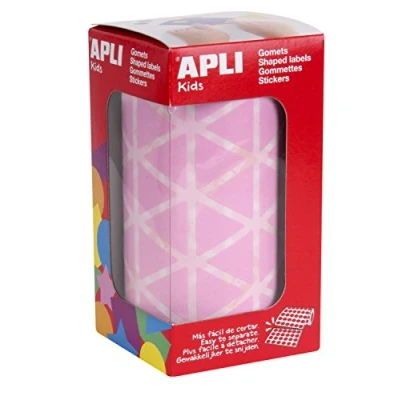 Image of APLI 11494 Triangular Stickers on Roll Colour: Pink Dimensions: 20 mm