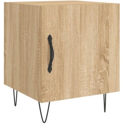 Image of vidaXL Bedside Cabinet Sonoma Oak 40x40x50 cm Engineered Wood