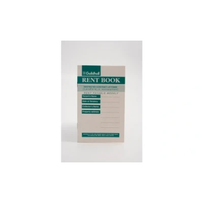Image of Exacompta Ref T42Z Guildhall Restricted Contract Letting Rent Payable Book, 162 x 99mm, 8 Pre Printed Pages, 17 Entries Per Page, 136 Total Green Cover
