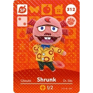 Image of Nintendo Shrunk Animal Crossing Happy Home Designer Series 4 Amiibo Card 312/400