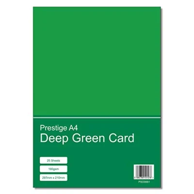Image of Prestige A4 Deep Green Craft Card 180gsm 25 Sheets per Pack