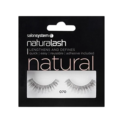 Image of Salon System Naturalash Quick and Easy Re Usable Black 070 Lashes
