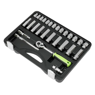 Image of Siegen Socket Set 28pc 3/8&quot;Sq Drive 6pt WallDrive® Metric