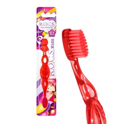 Image of R.O.C.S. Toothbrush for Children 3 7 Years Extra Soft Colourful Design Safe (Colour Cannot Be Selected)