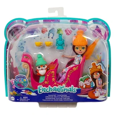 Image of ENCHANTIMALS� SNOWTASTIC SLED� WITH FELICITY FOX� &amp; FLICK� DOLLS