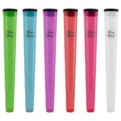 Image of Stylex PACK OF 3 ASSORTED COLOUR KING SIZE CONE HOLDER AIR TIGHT HARD PLASTIC TUBE SMOKING ROLLING