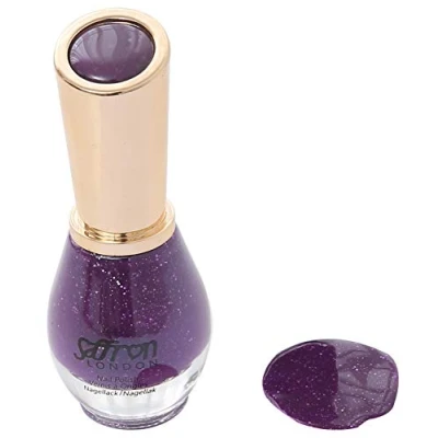 Image of Saffron Nail Polish #1013 (Colour 72 Glitter Purple Party)