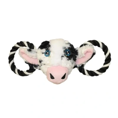 Image of Jolly Pets Tug a Mal Cow Tug/Squeak Toy, Large