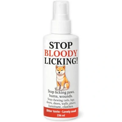 Image of Stop Bloody Chewing Bitter Dog Spray, 236ml Anti Chew Apple Spray for Dogs &amp; Licking Furniture, Shoes, Bandages Training Behavior Aid Teething Indoor Outdoor Use