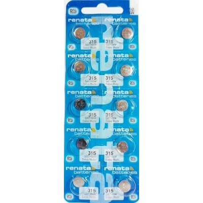 Image of 10 x Renata 315 Swiss Made Lithium Coin Cell Battery SR716SW