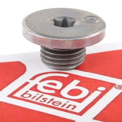 Image of 1659063P00, 1659086J00, 16590M86J30000 Drain Plug FEBI BILSTEIN 48876 Steel T45 with seal ring VAUXHALL: Meriva Mk2, Tigra Mk2 TwinTop