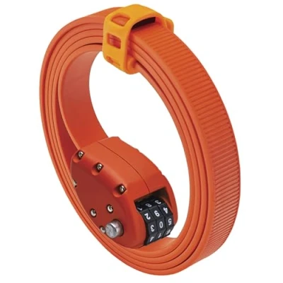 Image of OTTOLOCK Steel &amp; Kevlar Combination Bike Lock Different Lengths Lightweight, Compact, Durable Design Ideal for Cycling Outdoor Gear Orange 152cm