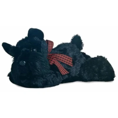 Image of Aurora 60324 Lying Scotty Dog Soft Toy, 15 Centimeter, Black