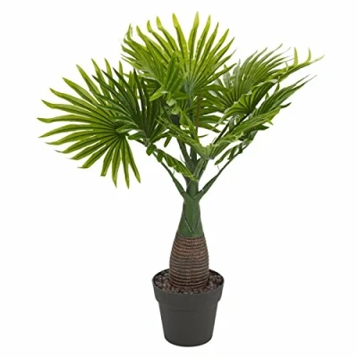 Image of URBNLIVING Artificial Fan Leaf Palm Tree Pot