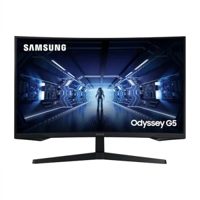 Image of Samsung Odyssey G5 LC27G55TQBUXXU 27&quot; 1000R Curved Gaming Monitor 144Hz, 1ms, 1440p QHD, Freesync Premium, HDR10, HDMI, Displayport