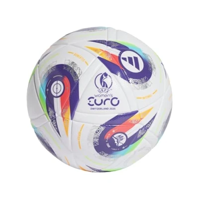 Image of adidas Performance EURO25 Unisex Football, Size: 4, White/pantone/lucid lemon