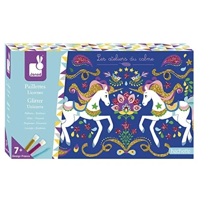 Image of Janod From 7 years old Creative Kit Unicorn Sequins Les Ateliers du Calme Leisure Dexterity and Concentration J07883