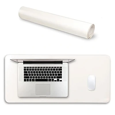 Image of LONDO Leather Extended Mousepad Desk Mat (White)