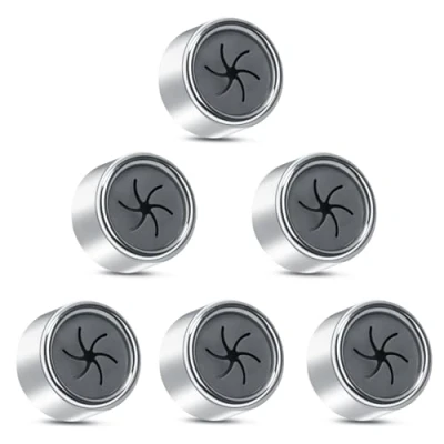 Image of Alyvisun 6Pcs Self Adhesive Tea Towel Holders, Round Bathroom Hooks Stick on Wall, Push in Suction Kitchen Holders for Towels/Rags/Gloves/Bags, No Drilling Needed