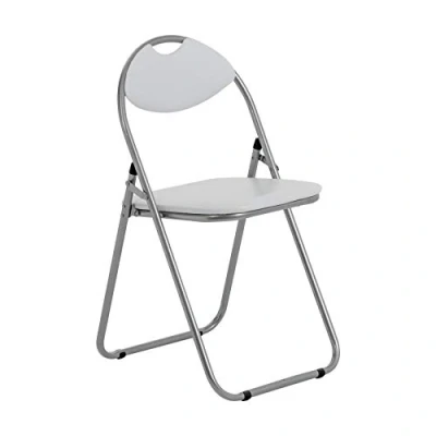 Image of White Padded Steel Folding Chair By Harbour Housewares
