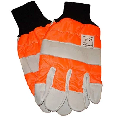 Image of Chainsaw Gloves With Both Hand Protection Pro Quality Extra Large XL Size 11