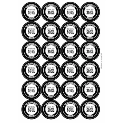 Image of Northern Soul Blackpool Mecca Circular Matt Paper Stickers A4 Sheet of 24 (Each Sticker is 45mm Diameter)