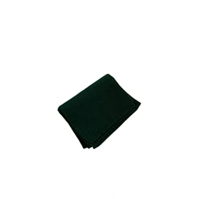 Image of SERUMY Knitted Scarf Women Autumn Winter Solid Color Slim Neckerchief Soft Brown White Warm Woolen Neck Pashmina Shawl Forest Green