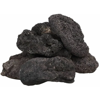 Image of vidaXL 10 kg Volcanic Rocks Natural Lava Accent Stones Beads for Aquariums, Fish Tanks, Gardens, Landscapes, and Planter Beds Black