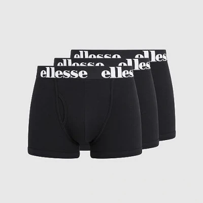 Image of Ellesse Mens Hali 3pk Boxers Underpants, Black, 3XL EU