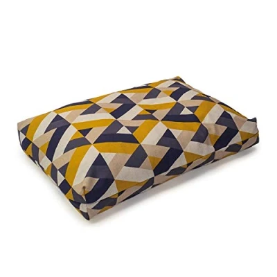 Image of Danish Design Retreat Eco Wellness Geo Tile Navy Yellow Dog/Puppy Duvet Medium Cover 71 x 98 cm