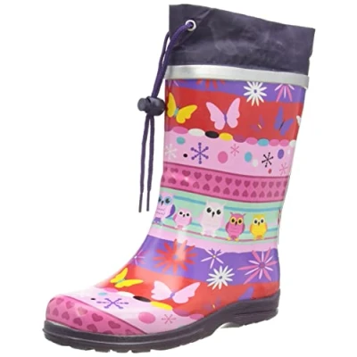 Image of Beck Girls Owl Wellington rain boots