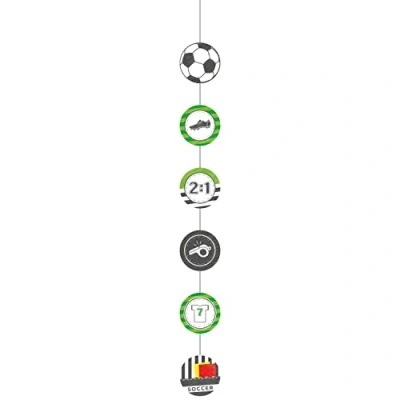 Image of Amscan 9903021 Kicker Football Kids Birthday Party Hanging String Decorations 4 Pack