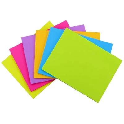 Image of Early Buy Sticky Notes 8x6 in Self Stick 6 Bright Color Pads, 45 Sheets/Pad