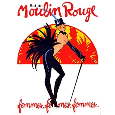 Image of Wee Blue Coo Theatre Stage Burlesque Moulin Rouge Ball Exotic Dance Venue Paris Art Print Poster Wall Decor 12X16 Inch