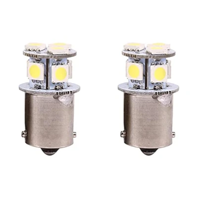 Image of Majatou Led Brake Light Bulb,Led Car Bulbs,2 X White BA15S R5W 1156 5050 8SMD Automotive Bulb.