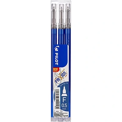 Image of Pilot Refills for Frixion Point Rollerball 0.5 mm Blue, Pack of 3