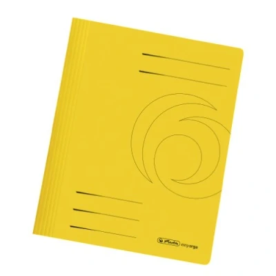 Image of Herlitz A4 Manilla Folded Flat File Yellow (Pack of 10)