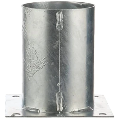 Image of GAH Alberts Screw On Sleeve for Circular Wooden Posts Hot Dip Galvanised Ø101 mm