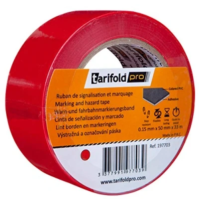 Image of Tarifold 1 Adhesive Tape Floor, Signage, Security, Red Roll 50 mm x 33 m, m
