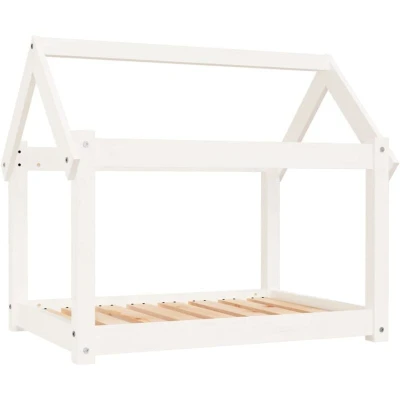 Image of vidaXL Dog Bed White 81x60x70 cm Solid Wood Pine