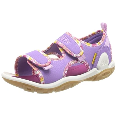 Image of KEEN Boy&#039;s Unisex Kids Knotch Creek Open Toe Sandal, English Lavender/Festival Fuchsia, 5 UK Child