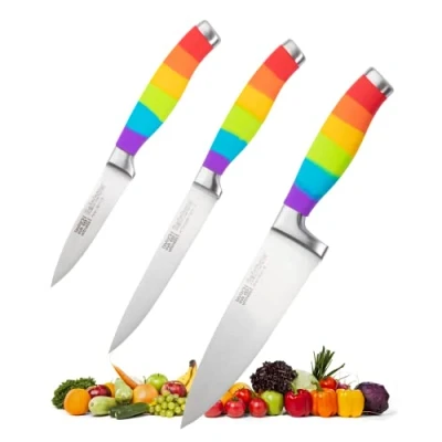 Image of Taylor&#039;s Eye Witness Rainbow 3 Piece Introductory Kitchen Knife Set