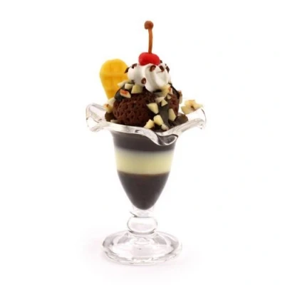 Image of MyTinyWorld Dolls House Miniature Double Layered Chocolate Sundae