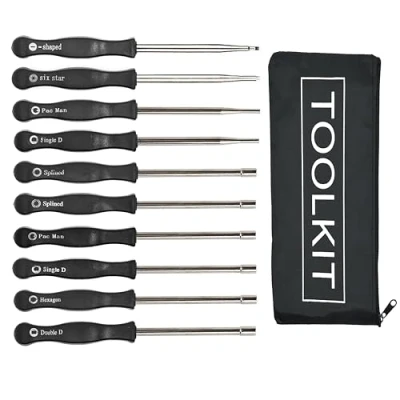 Image of Hippotech 10 Pcs Carburetor Adjustment Tool Screwdriver Kit for Common 2 Cycle Carburator Adjusting Small Engine Carb Tune up
