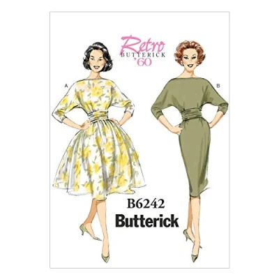Image of Butterick Patterns 6242, Misses Dress,Sizes, Multi Colour, E5 (14 16 18 20 22)