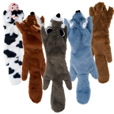 Image of Pets &amp; Play Dog Plush Toys 5 Pack No Stuffing Squeaky Set Stimulating for Puppies, Small, Medium Large Dogs Training, Enrichment Boredom Interactive Bonding UK