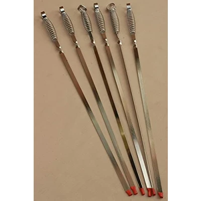 Image of PRIMA BBQ Skewer with Spring Handle 22&quot; 6Pc